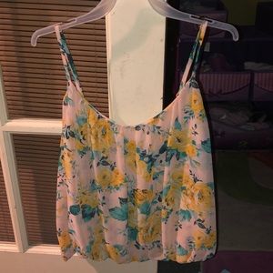 Multicolored spaghetti strap top